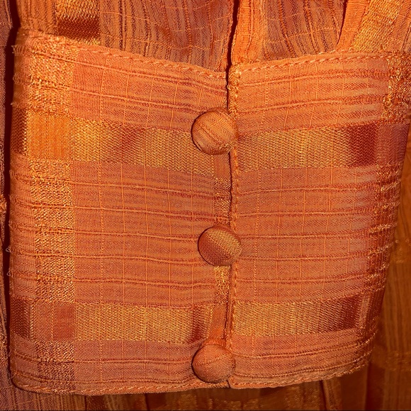 Boho Orange Cross Stripe Dress BNWT - Picture 4 of 6